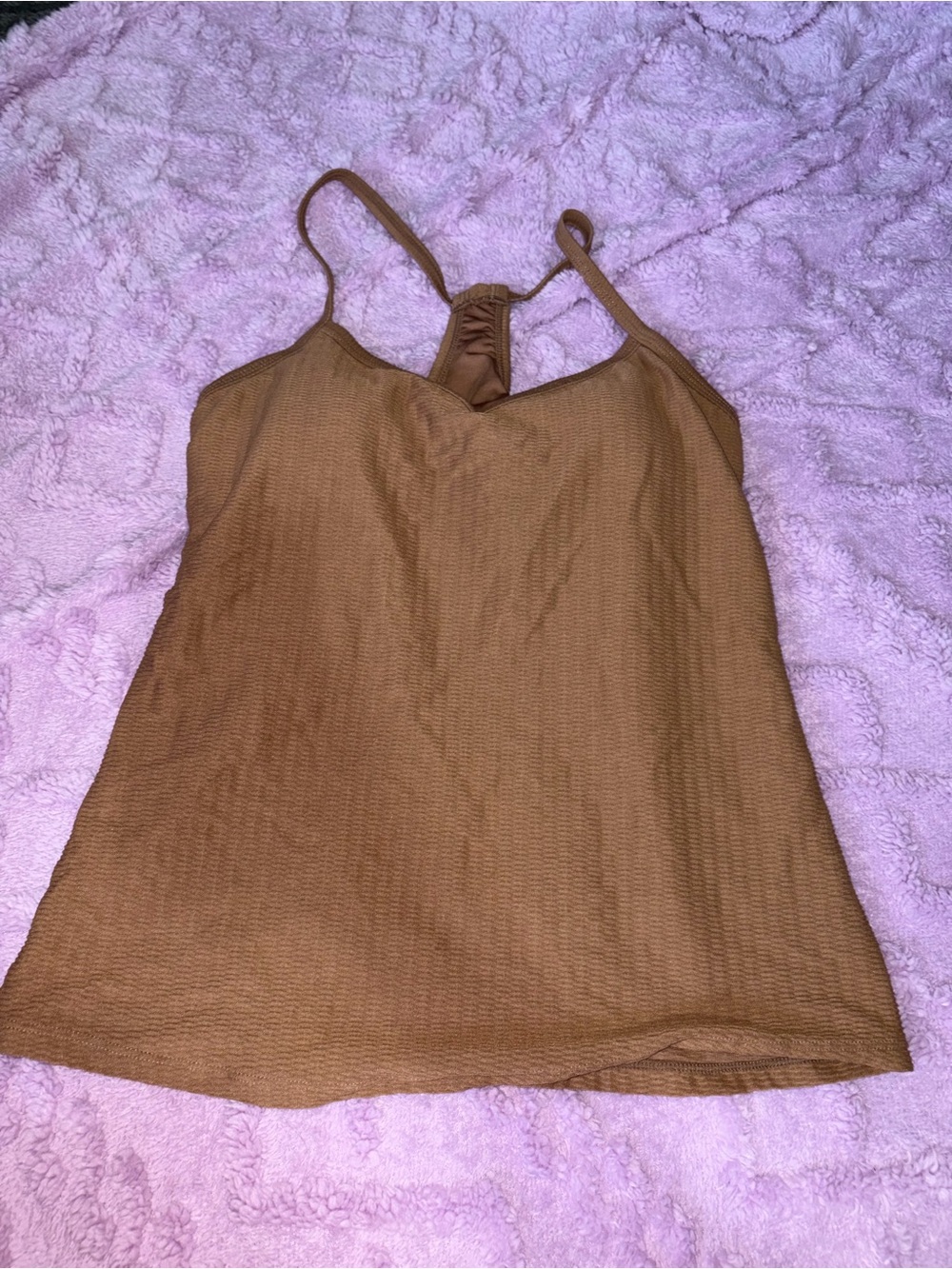Carve Designs Brown Ribbed Spaghetti-Strap Camisole